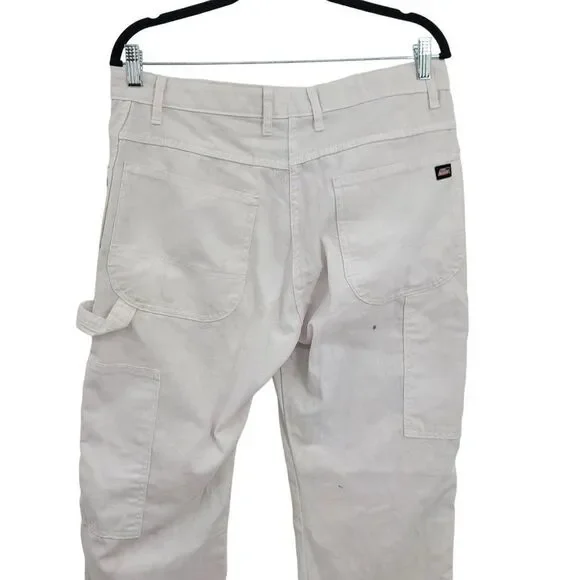 Unisex‎ Upcycled White Painters Pants 34x30 Multicolor Party Graffiti Streetwear